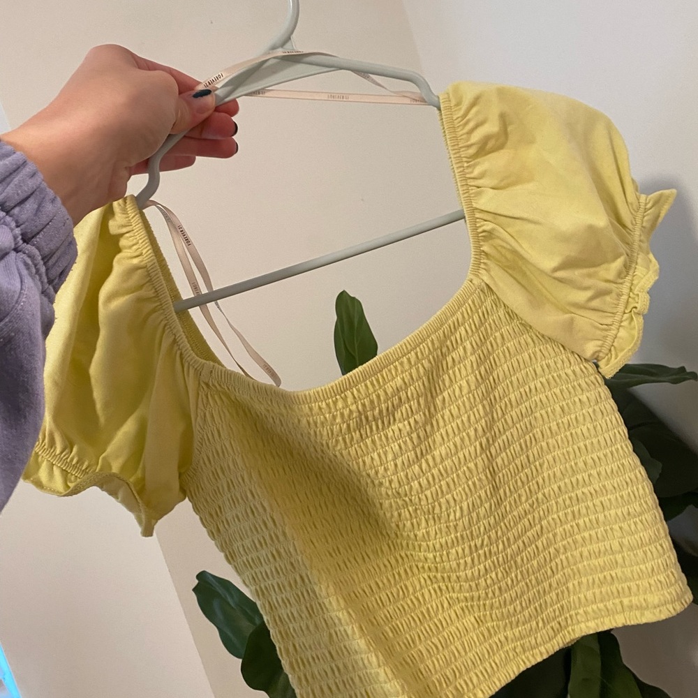 Yellow babydoll shirt